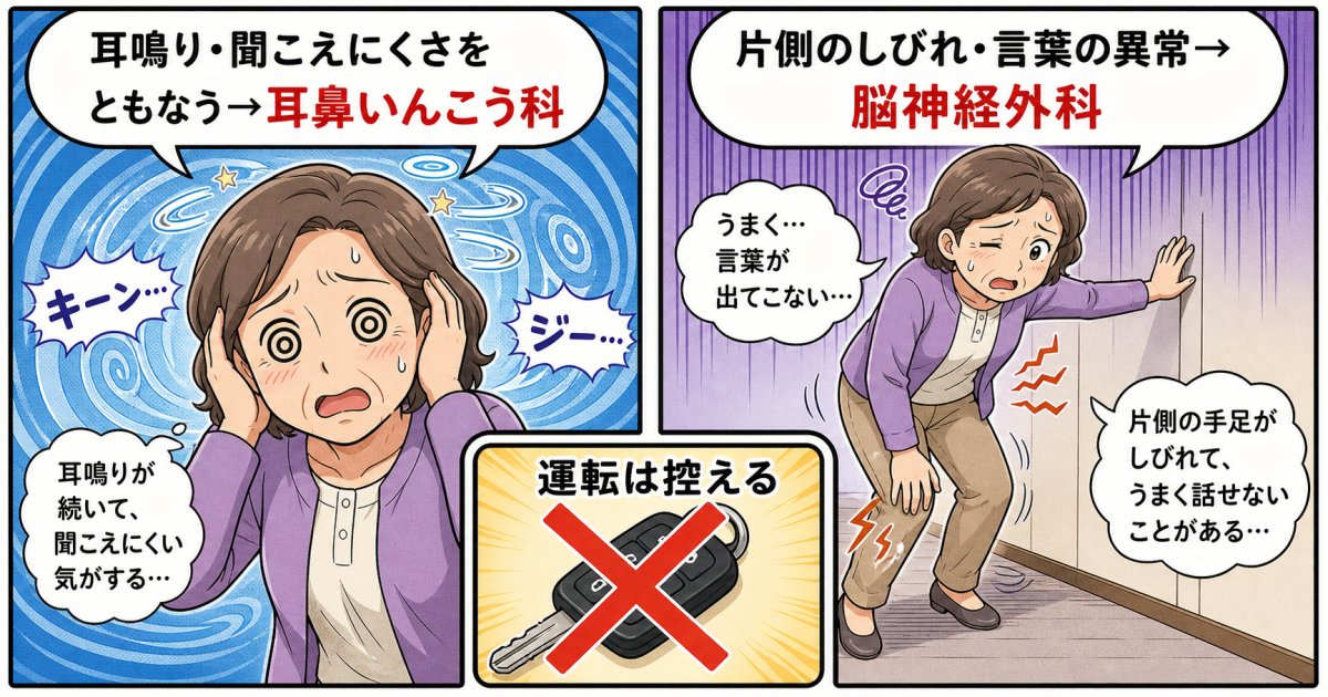 めまいとしびれが同時に起きる主な原因と脳・耳の症状の違い