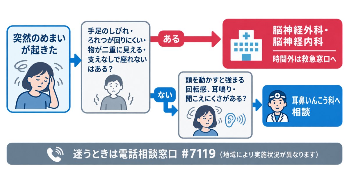 耳鼻咽喉科と脳神経外科のどちらを受診すべきか？判断の目安
