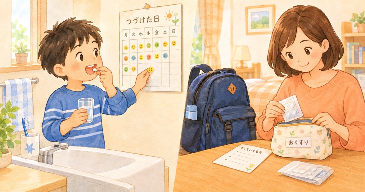 学校行事の間も治療を途切れさせない服薬管理の工夫