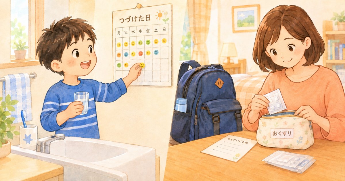 学校行事の間も治療を途切れさせない服薬管理の工夫